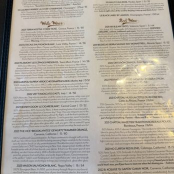 Residual Sugar Wine Bar - Menu - Wine Bars Near Me - Concord, California