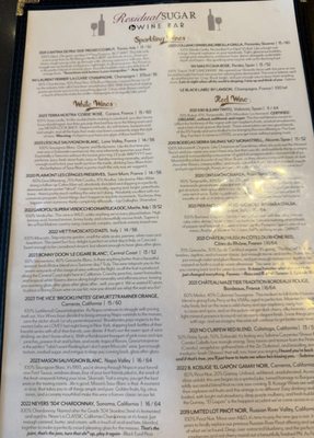 Menu photo 4 Residual Sugar Wine Bar Concord, CA