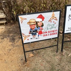 Tom Jeffreys Sign & Banner - Best sign in the entire garden!