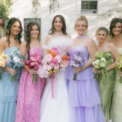 The Bloom Of Time - Mirand and Kaden at Green Gables with color-blocking bridesmaids dresses.
Photography: Hunter Ryan Photography