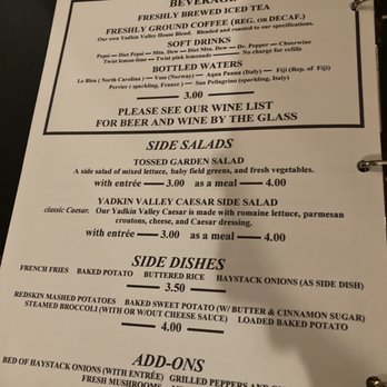 Yadkin Valley Steakhouse - Menu - Steakhouses Near Me - Albemarle, North Carolina Yadkin Valley Steakhouse - Menu - Steakhouses Near Me - Albemarle, North Carolina