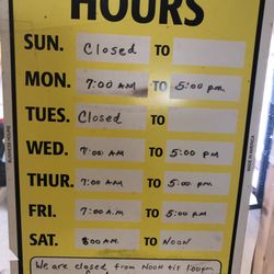 Farmington Locker Plant - Hours