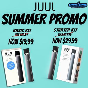 Smokeovapor - SmokeoVapor 3 mins · JUUL SUMMER PROMO!!! MAKE THE SWITCH & SAVE. Get a JUUL STARTER KIT for only $29.99 or a BASIC KIT for only $19.99. - Vape Shops Near Me - West Chicago, Illinois Smokeovapor - SmokeoVapor 3 mins · JUUL SUMMER PROMO!!! MAKE THE SWITCH & SAVE. Get a JUUL STARTER KIT for only $29.99 or a BASIC KIT for only $19.99. - Vape Shops Near Me - West Chicago, Illinois