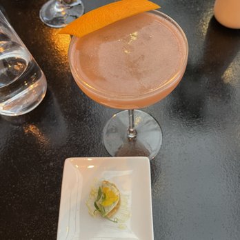 Allora - Vodka cosmo with amuse bouche. - Wine Bars Near Me - Sacramento, California