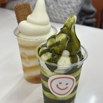 Overflo. - earl gray soft serve and matcha soft serve - Desserts Near Me - Buena Park, California