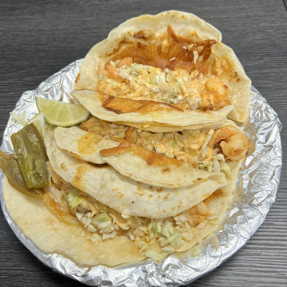 SINALOENSE TAQUERIA - Chipotle Lime Shrimp Soft Tacos - Food Trucks Near Me - Riverbank, California SINALOENSE TAQUERIA - Chipotle Lime Shrimp Soft Tacos - Food Trucks Near Me - Riverbank, California