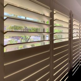 Plantation shutters. Plantation shutters.