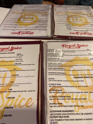 Menu photo 2 Royal Spice Restaurante Lisbon, 11 Menu photo 2 Royal Spice Restaurante Lisbon, 11