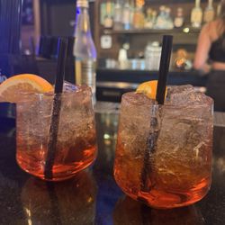 Number 1 Broadway - 2 Aperol Spritzes during happy hour! Thank you, Dre!