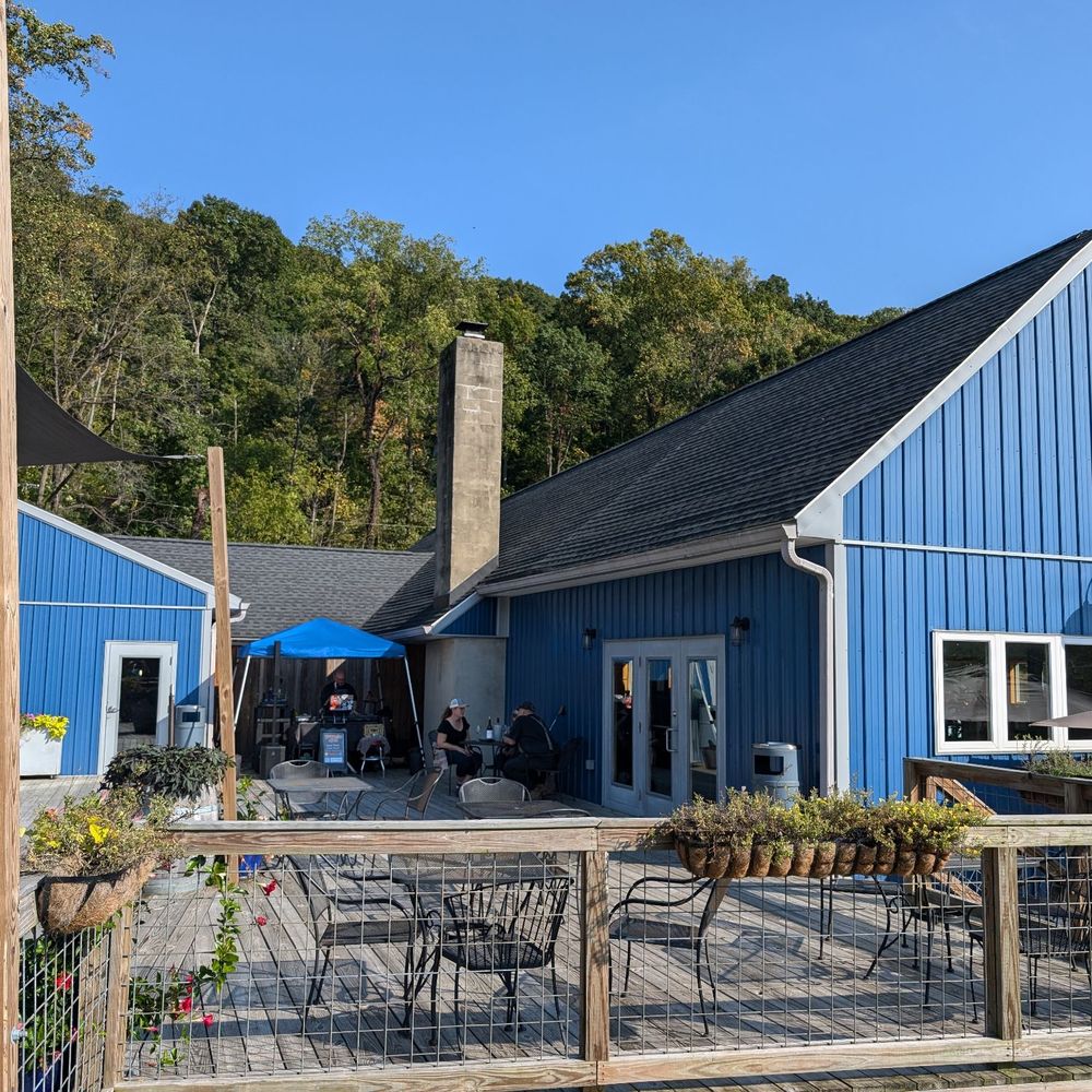 Naked Mountain Winery & Vineyards - Decent sized outdoor patio (but limited shade). - Wineries Near Me - Markham, Virginia