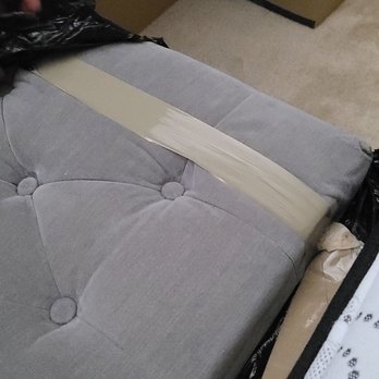 luxury relocation service - They put tape directly on our ottoman. - Movers Near Me - Elizabeth, New Jersey luxury relocation service - They put tape directly on our ottoman. - Movers Near Me - Elizabeth, New Jersey