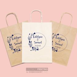 District Printing - Personalized kraft gift bags.