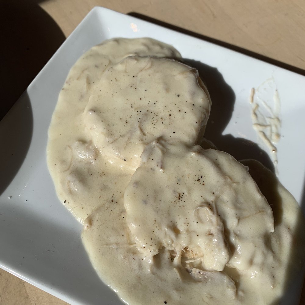 Blue Heron Restaurant - Biscuits and duck gravy - New American Near Me - Santa Fe, New Mexico Blue Heron Restaurant - Biscuits and duck gravy - New American Near Me - Santa Fe, New Mexico
