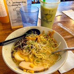 Tonkotsu and Matcha Milk Tea Tonkotsu and Matcha Milk Tea