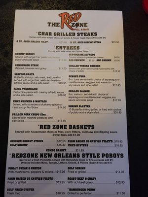 Menu photo 4 The Red Zone Diamondhead, MS Menu photo 4 The Red Zone Diamondhead, MS