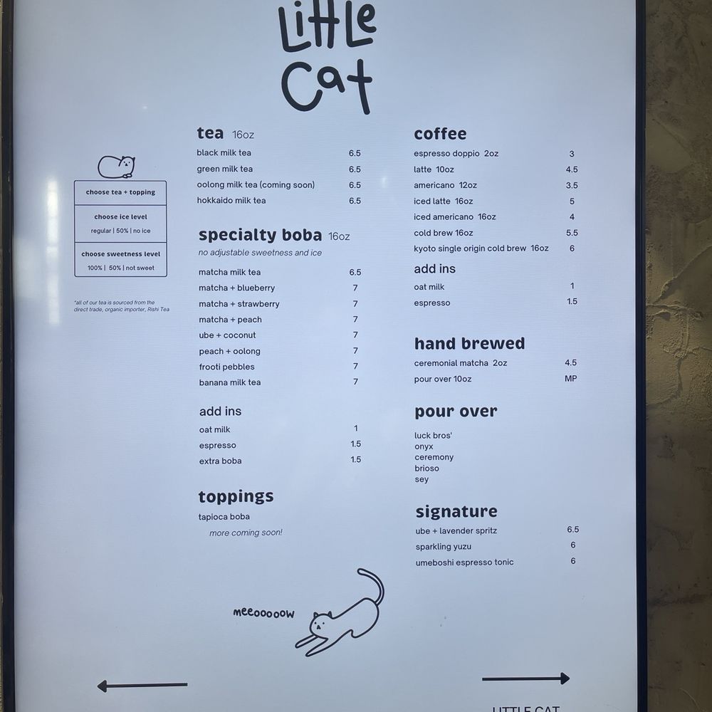 Little Cat - Menu - Coffee & Tea Near Me - Columbus, Ohio Little Cat - Menu - Coffee & Tea Near Me - Columbus, Ohio