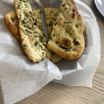 Saffron Indian Cafe - GARLIC NAAN - Indian Near Me - Durham, North Carolina
