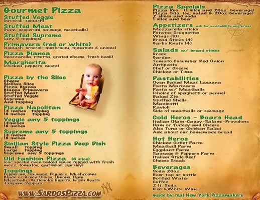 Menu photo 8 Super Sardo's Pizza Largo, FL