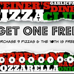 Steiner's General Store - Join our pizza club! Purchase 9 pizzas and get the 10th free!!