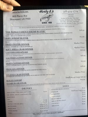 Menu photo 2 Herby-K's Shreveport, LA