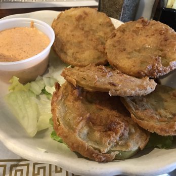 Dimitri's Restaurant - Fried Green Tomato Appetizer w/ outrageous spicy creole dip. Best FGT's I've had yet. God breading - Diners Near Me - Sebring, Florida Dimitri's Restaurant - Fried Green Tomato Appetizer w/ outrageous spicy creole dip. Best FGT's I've had yet. God breading - Diners Near Me - Sebring, Florida