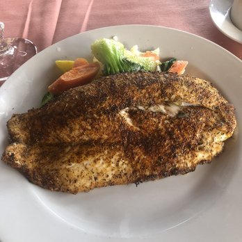 Oceans - Blackened Barramundi ... delicious with fresh veggies cooked perfectly:) - Seafood Near Me - Cathedral City, California