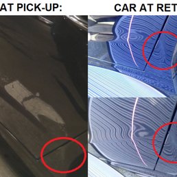 Damage can be clearly seen at pick up and return. They will try to charge you for it regardless. Do NOT rent from Enterprise.