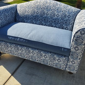 Upholstery - Small hideabed recovering in fun fabric mix - Furniture Reupholstery Near Me - Bakersfield, California Upholstery - Small hideabed recovering in fun fabric mix - Furniture Reupholstery Near Me - Bakersfield, California