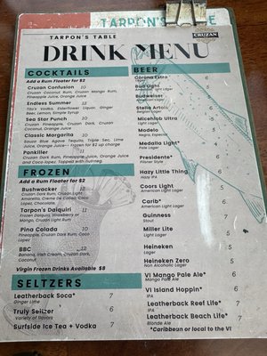 Menu photo 1 Tarpon's Table Red Hook, VI