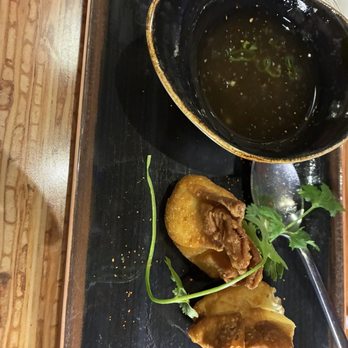 Red Lotus Asian Kitchen - Crab Rangoon with spicy sauce. - Asian Fusion Near Me - Baton Rouge, Louisiana Red Lotus Asian Kitchen - Crab Rangoon with spicy sauce. - Asian Fusion Near Me - Baton Rouge, Louisiana
