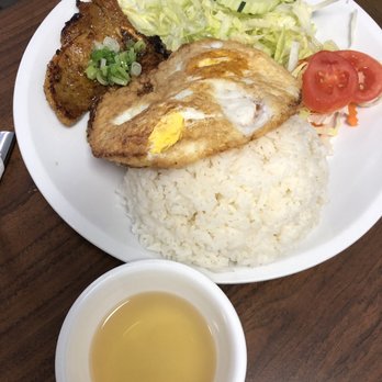 Chopsticks Pho & Grill - Rice special: com dac biet: rice, pork chop and egg - Vietnamese Near Me - Williamsburg, Virginia