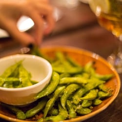 Lychee Lounge - Edamame with smoked miso salt
