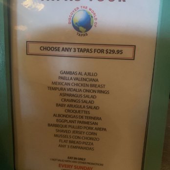 Cravings Tapas Bistro - Sunday Tapas Tour - Tapas/Small Plates Near Me - Ridgewood, New Jersey
