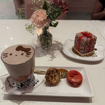 Hello Kitty Cafe - Afternoon Tea Sampler and Cake - Cafes Near Me - Irvine, California