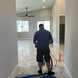 Scrubbing the floors Scrubbing the floors