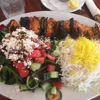 Panini Kabob Grill - chicken kebab plate: $13 and this plate was huge! - Mediterranean Near Me - Irvine, California
