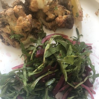 Mazra - Crispy Cauliflower and Beet & Arugula Salad - Middle Eastern Near Me - San Bruno, California