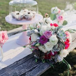 Ooh La La Sweets & Treats - Douce France chocolate cupcakes good enough to stand in as the wedding cake for an intimate, late Summer wedding...