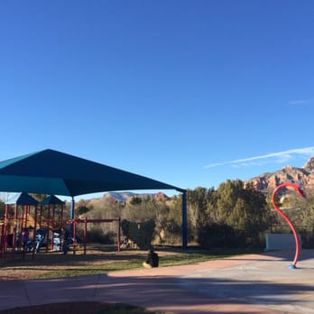 Sunset Park - Water park on right and playground on left - Parks Near Me - Sedona, Arizona Sunset Park - Water park on right and playground on left - Parks Near Me - Sedona, Arizona