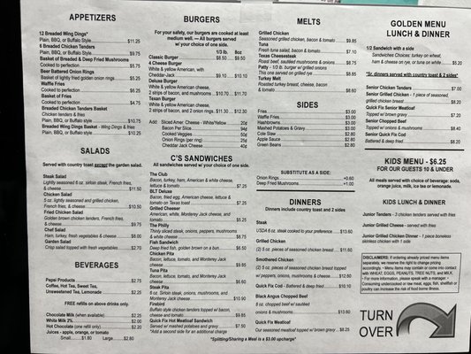 Menu photo 2 North Lima C's Waffles North Lima, OH