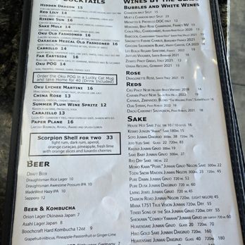 Oku - Menu June 2025 - Sushi Bars Near Me - Santa Barbara, California