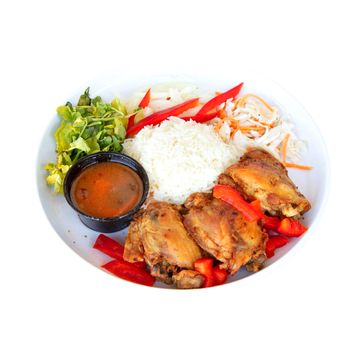 Oliane - 3 Pc Fried Chicken Meal with white rice. - Caribbean Near Me - Phoenix, Arizona