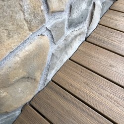Ring’s Carpentry - The exact fit next to the rock.  No gaps!