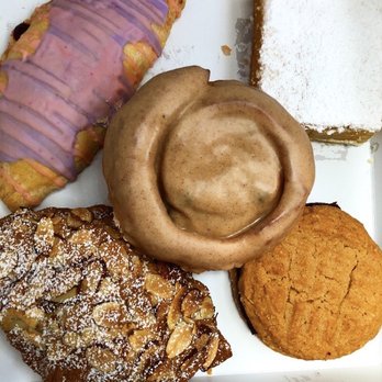 The Bread Box - Maple Cinnamon Roll, Berry Basil Hand Pie, Lemon Bar, Almond Croissant, and Peanut Butter Cookie w/ Chocolate Ganache - Bakeries Near Me - San Antonio, Texas The Bread Box - Maple Cinnamon Roll, Berry Basil Hand Pie, Lemon Bar, Almond Croissant, and Peanut Butter Cookie w/ Chocolate Ganache - Bakeries Near Me - San Antonio, Texas