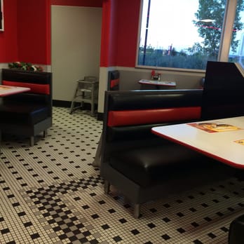 Steak ’n Shake - Floor to restrooms SLIPPERY! Almost fell twice! - American Near Me - Ft. Wayne, Indiana