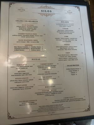 Menu photo 2 Silos in Celina Celina, TX Menu photo 2 Silos in Celina Celina, TX