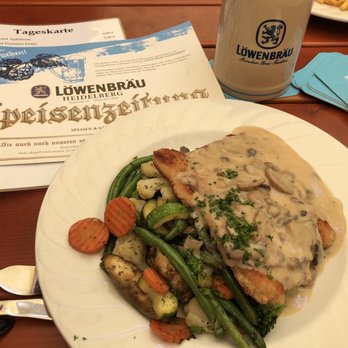 Lowenbrau - Jaeger schnitzel - German Near Me - Heidelberg, BW