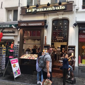 Le Funambule - This is what it looks like from the street. The actual waffle tastes better than the free samples. - Waffles Near Me - Brussels, BRU Le Funambule - This is what it looks like from the street. The actual waffle tastes better than the free samples. - Waffles Near Me - Brussels, BRU