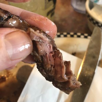 Black Bear Diner Katy - This is a rib eye. Actual thickness. I was able to cut it without using a knife. I pulled it apart with the fork. This was not real meat. - Diners Near Me - Katy, Texas Black Bear Diner Katy - This is a rib eye. Actual thickness. I was able to cut it without using a knife. I pulled it apart with the fork. This was not real meat. - Diners Near Me - Katy, Texas