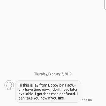 Bobby Pin Beauty Studio - Jay's text message! - Hair Salons Near Me - Lawndale, California Bobby Pin Beauty Studio - Jay's text message! - Hair Salons Near Me - Lawndale, California